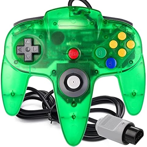 suily Classic 64 Controller, Game pad Joystick for 64 - Plug & Play (Non PC USB Version) (Transparent Green) Cover