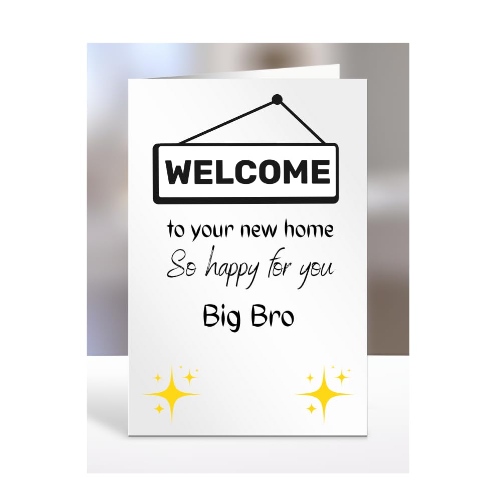 Welcome to your new home, card for Big Bro, men women, him, her, female, male, presents for christmas, A5-196_20 โ image 1