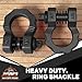 AUTOBOTS D Ring Shackles 80,000 Lbs Break Strength Heavy Duty 3/4” Clevis Shackle with 7/8 Pin for Tow Strap, Winch, Off-Road Recovery Towing Shackles (2 Pack) Black