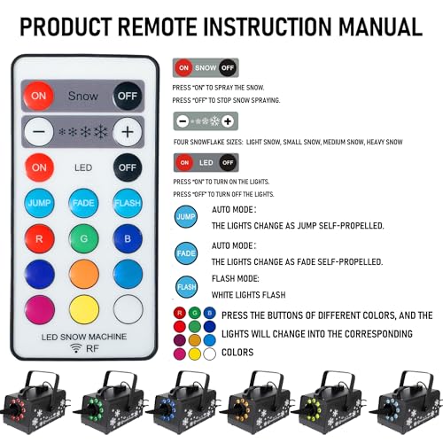 dazzle bright 900w snow maker machine snowflake making high output fake snow machine remote control snowmaker for outdoor stage christmas parties indoor