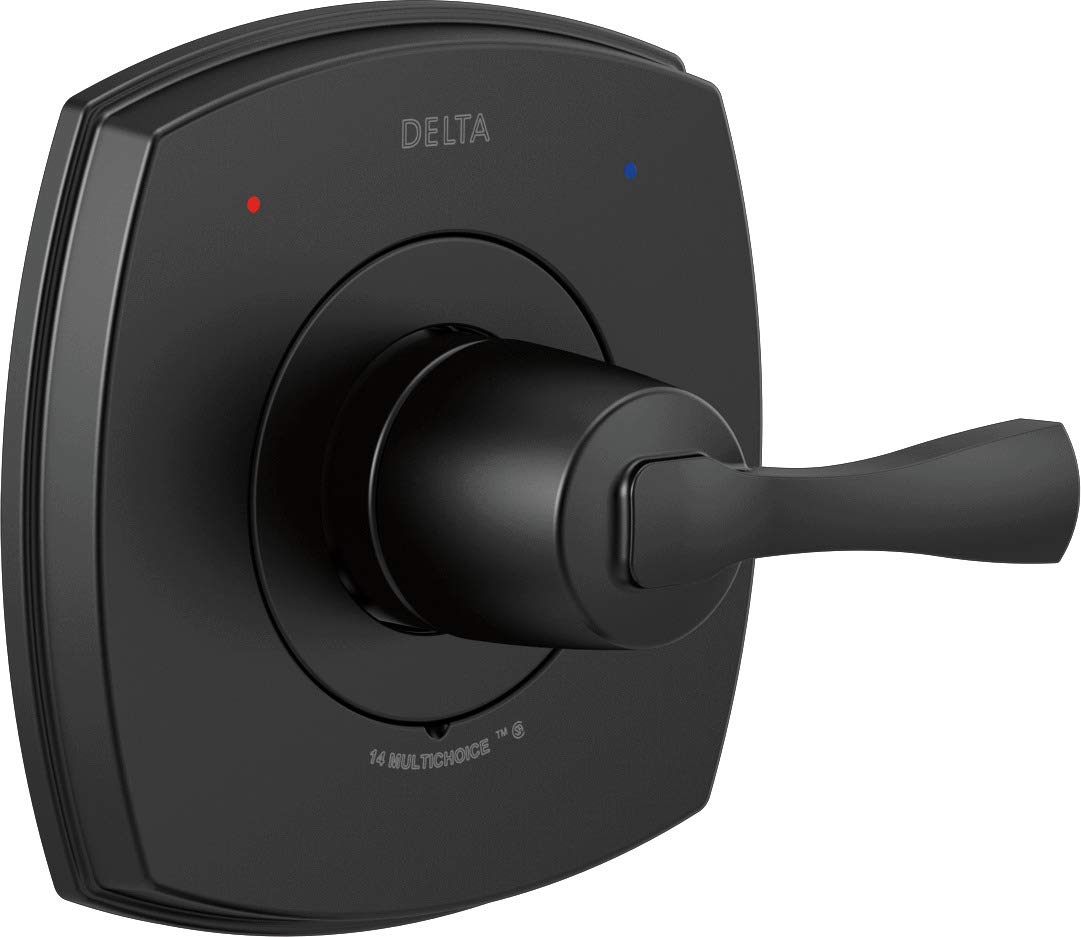 Delta T14076-BL 14 Series solo válvula recortada, negro mate