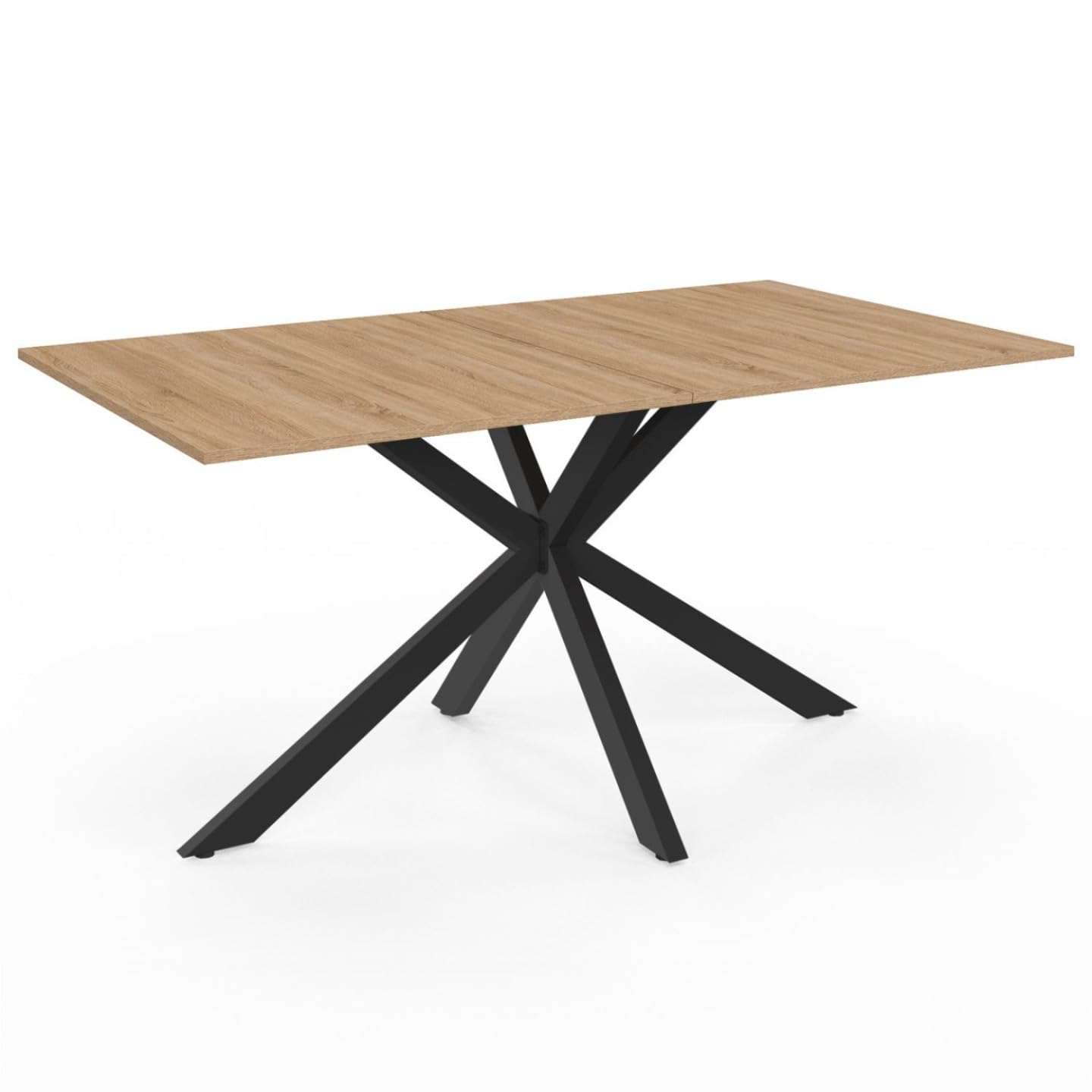 Ensemble Table à Manger Rectangle Alix 160 cm Bois Noir 6 Chaises Mila Velours Gris foncé