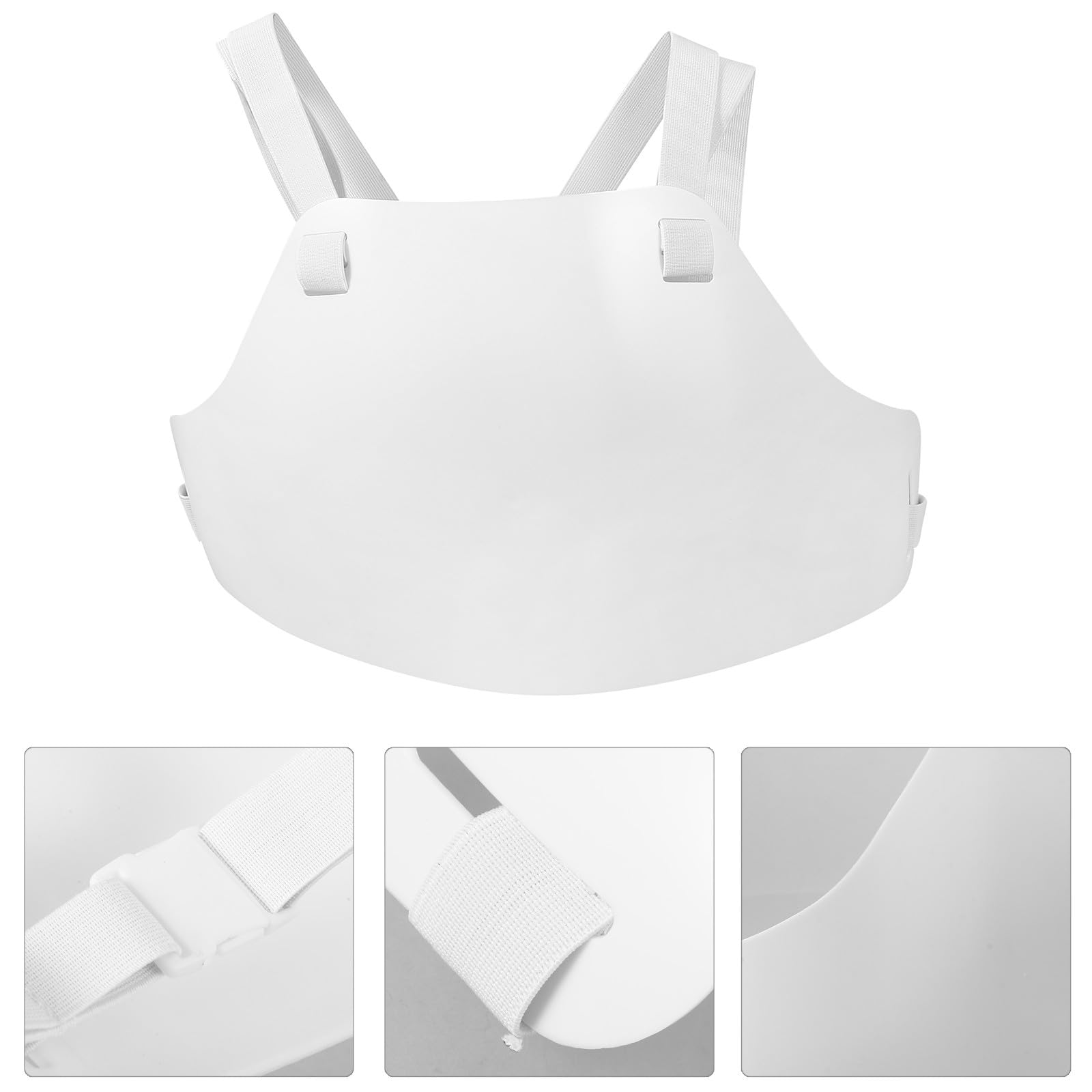 Healeved Leichter PVC Brustschutz für Junge Fechter mit Uneingeschränkter Bewegungsfreiheit für Kinder Fechttraining und Übungssessions in Weiß