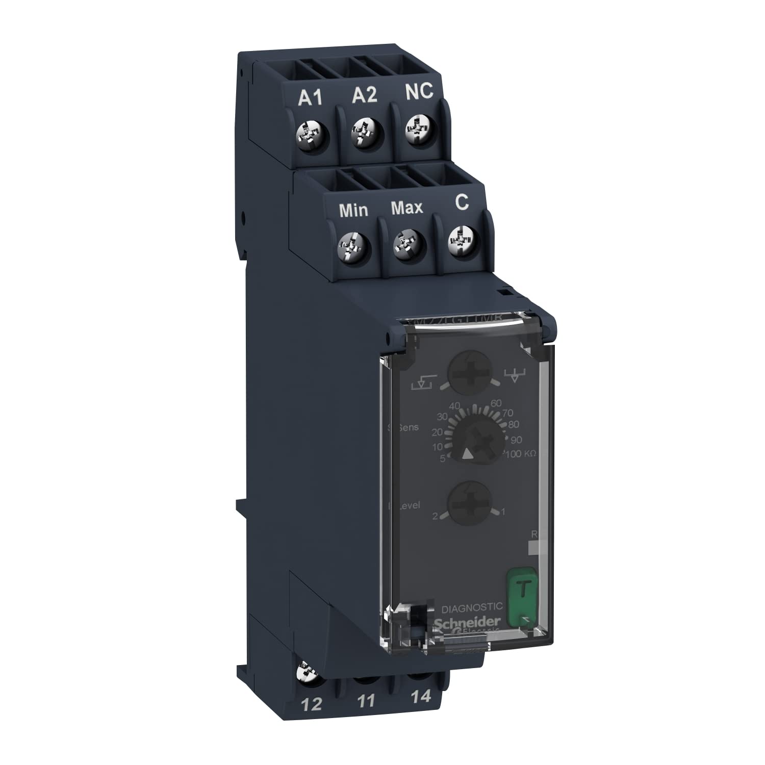 Schneider Electric Harmony, Level control relay RM22-L - 24..240 V AC/DC - 1 C/O, RM22LG11MR