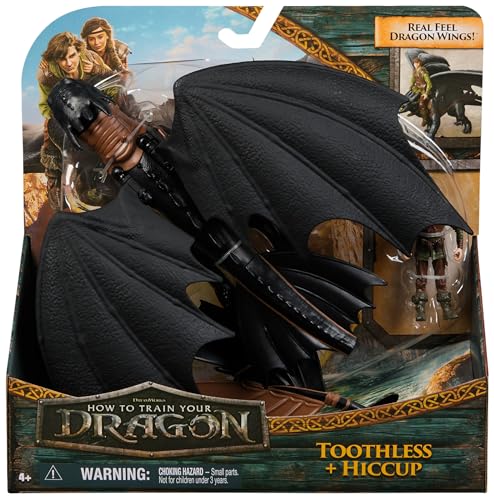 Dreamworks How to Train your Dragon, Wikinger und Drachen Actionfiguren-Set, Ohnezahn und Hicks, Spielzeug für Kinder ab 4 Jahren – Ansicht 2