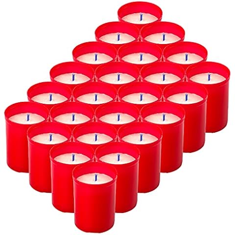 H HANSEL HOME Pack 24 Velones Pequeño Rojo Cover