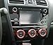 iJDMTOY Compatible with Subaru WRX, STI, Impreza, Forester, XV Crosstrek, 3pc Red Anodized Aluminum AC Climate Control Turner Cover Rings