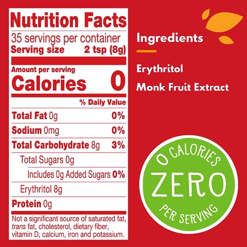 Truvia Calorie-Free Sweetener From The Monk Fruit Spoonable, 9.8 Oz Monkfruit Jar #TOP4