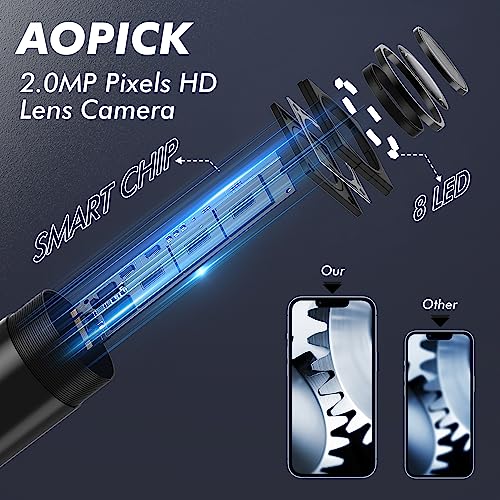 AOPICK Endoskopkamera 10M, 1080P HD Endoskop-Kamera mit Licht Handy Wasserdichtes Ip67 Kein WLAN...