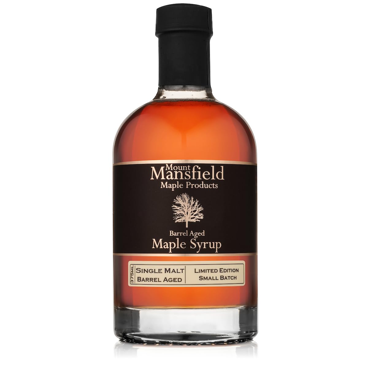 Mansfield Maple Bourbon Barrel Aged Pure Vermont Maple Syrup 375ml