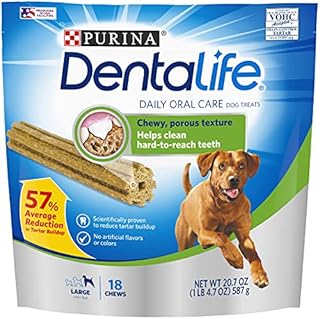 Purina DentaLife Made in USA Facilities Large Dog Dental Chews, Daily - 18 ct. Pouch