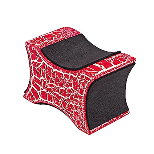 ifundom 1pc Guitar Neck Rest for Guitar Bass Neck Support Pillow Easy to Install Made of Soft Wood Red Crackle Design (r164b)