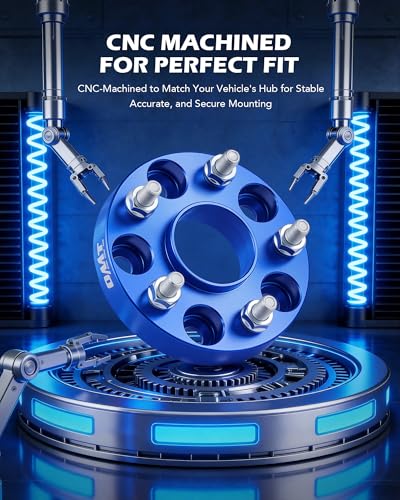 Image of Orion Motor Tech Hub Centric 5x114.3 Wheel Spacers, 1 inch Blue Wheel Spacers with M12x1.5 Studs Compatible with Honda Accord Honda Civic Honda CRV Acura RSX Acura TL, 64.1mm Bore Wheel Spacer Kit, 4pcs