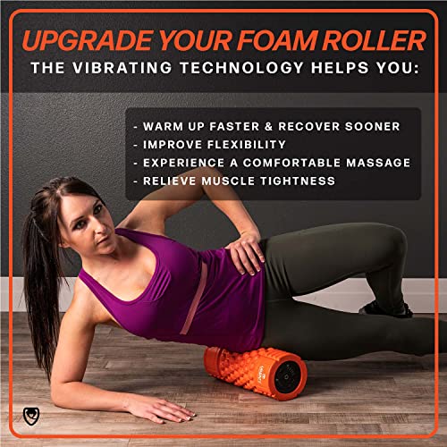 URBNFit Vibrating Foam Roller - Electric Muscle & Back Roller w/ 5 Speeds for Physical Therapy Exercise, Deep Tissue Massage, Post Workout Recovery and Trigger Point Release - Image 3