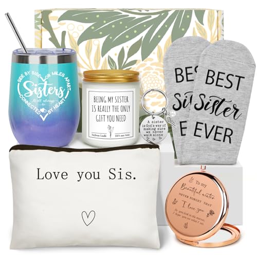 Sister-Birthday-Gift-Ideas-Sisters-Gifts-from-Sisters-Unique-Birthday-Gifts-for-Sis-Big-Sister-Gift-with-12-oz-Tumbler-Gift-Baskets-Best-Sis-Ever Sister Birthday Gift Ideas Sisters Gifts from Sisters Unique Birthday Gifts for Sis Big Sister Gift with 12 oz Tumbler Gift Baskets Best Sis Ever