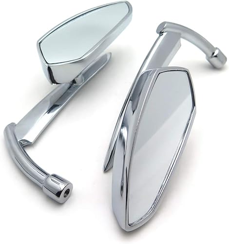 Miniatura 6 de Espejos de hoja de punta cromados para motocicleta para Harley Davidson Sportster Dyna Softail
