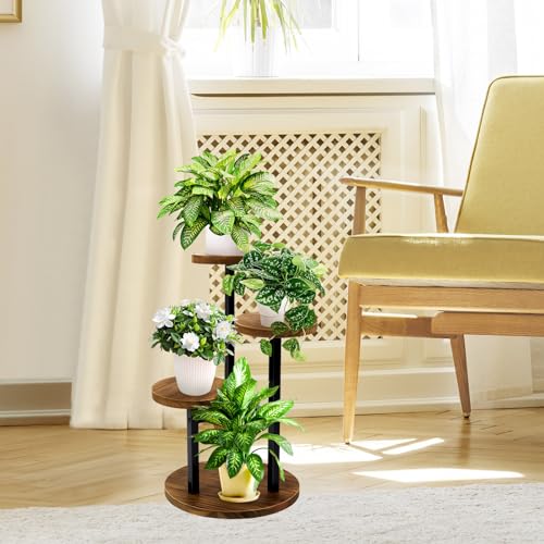 GEEBOBO-3-Tier-Plant-Stand-Indoor-Metal-Wood-Plant-Stands-For-Indoor-Plants-Multiple-Corner-Tiered-Flower-Plants-Shelf-Stand-for-Living-Room-Bedroom-Brown