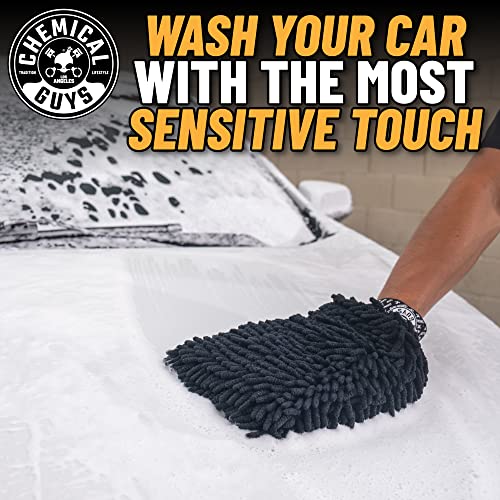 Chemical Guys Mic498 Black Microfiber Wash Mitt, 1 Pack #TOP4