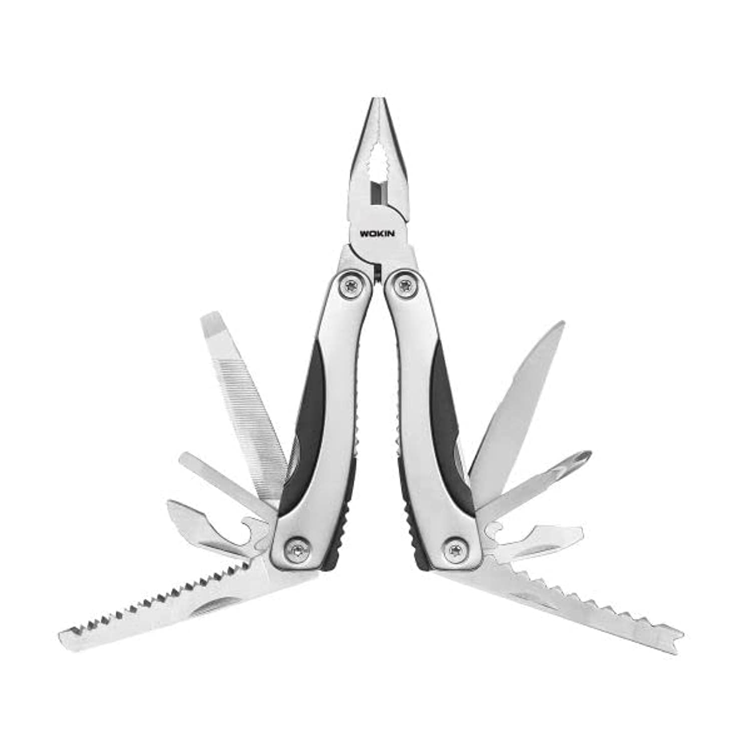 TOOLSTEKWokin Mini Multitool Plier Set 14 in 1 Folding Plier Stainless Steel General Plier Multi-Purpose Foldable Pocket Multi Tool with Screwdriver Bottle Opener for Outdoor Camping Fishing Hunting…