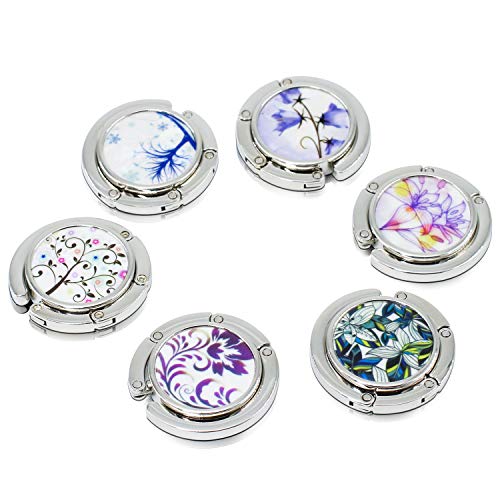 Beavoing 43225-5185 Set Of 6 Mixed Pattern Foldable Womens Bag Purse Hook Handbag Hanger Holder thumb #4