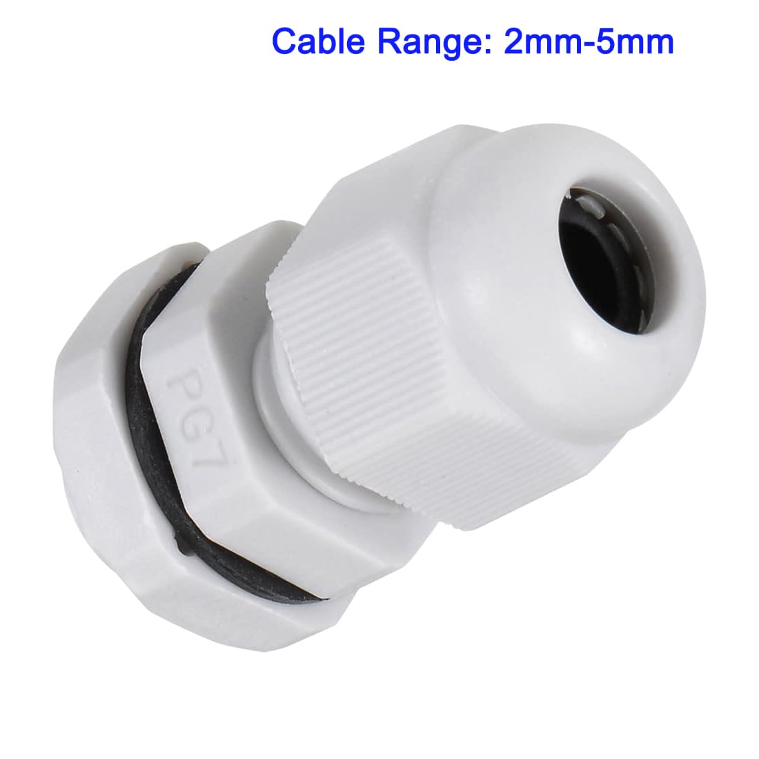 MACHSWON 10Pcs PG7 Cable Gland - Durable Threaded Wire Connector with Locknut for 2-5mm Dia Cable Wire, White - Image 2