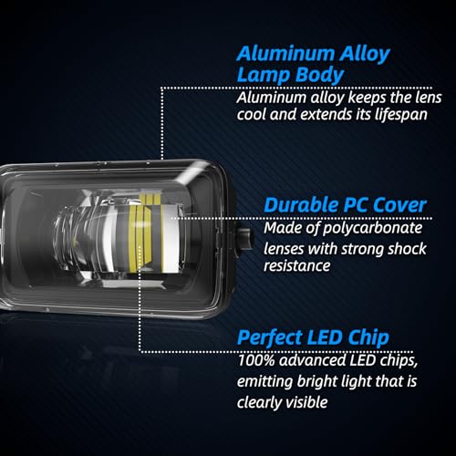 Image of Premium LED Fog Light Assembly for F150 2015-2020 Ford, Black 2-Pack