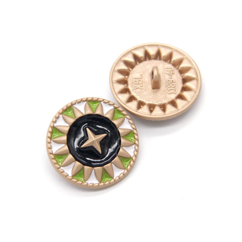 5 PCS Vintage Pearl Gold Metal Women Coat Buttons for Clothing Garment Decorative Large Buttons Sewing Accessories