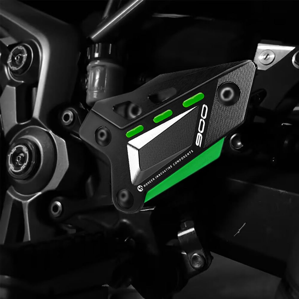 Modeer Piastre Proteggi Tallone Per Kawasaki Z900 2018-2025 E Z900SE 2022-2025 – Pedane In Alluminio CNC Verde - 2