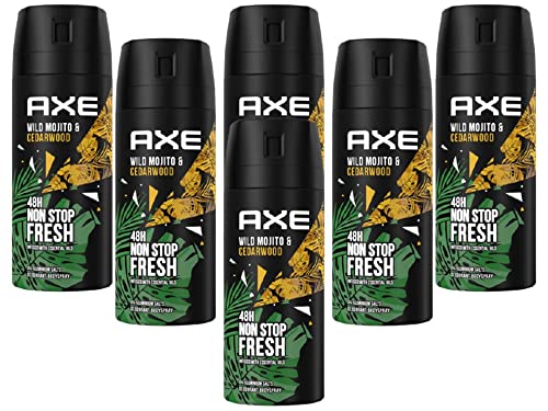 Desodorante Axe Wild 6 x 150 ml Desodorante en spray corporal sin aluminio