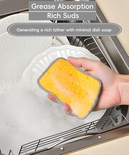 METUUTER Kitchen Sponges 12 Pack Non Scratch Metal Scrubber for Dishes - Image 4