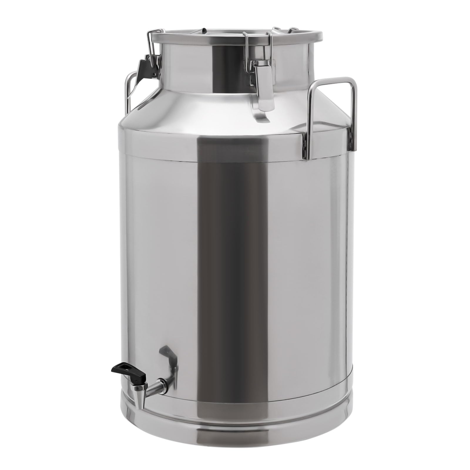 AYCDL Pail Milk Can Bucket,201 Stainless Steel Jug 60L Sealed Bucket with Faucet Design 3 Fixed Buckle 15.85Gal Anti-Leak Liquid Storage Container 2 Handles for Grain