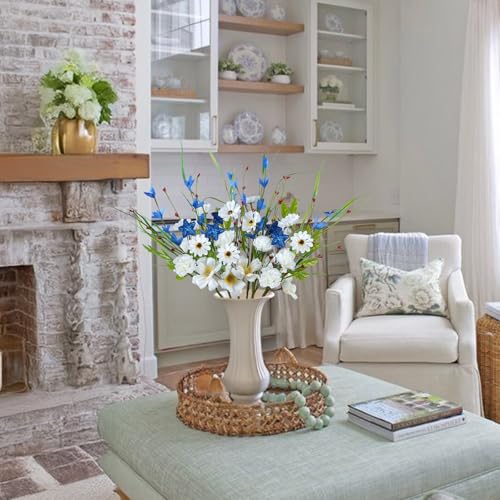 6pcsartificialflowersfor4thofjulypatrioticdecorationsartificialdaisyflowerswithbluestarsindependencedayflowersformemorialdayhomeofficetabledecor Urban Country Home Decor 6 pcs artificial flowers for 4th of july patriotic decorations artificial daisy flowers with blue stars independence day flowers for memorial day home office table decor urban country home decor