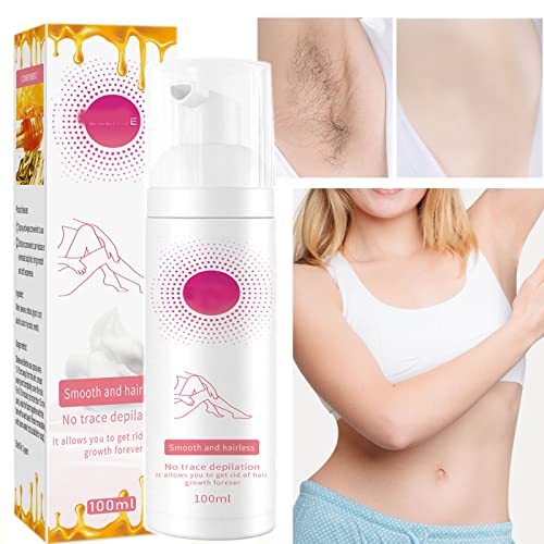 TBTFW Beeswax Hair Removal Mousse, 2PCS 200ml Mousse Hair Removal Spray, Gentle Beeswax Hair Removal Honey Mousse Spray Moisturizing Hair Removal Spray for Women.