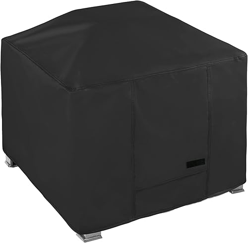 Miniatura 9 de NettyPro Cubierta cuadrada para hoguera, impermeable, resistente, para patio al aire libre, para mesa de fogata de gas propano, 40 x 40 x 24