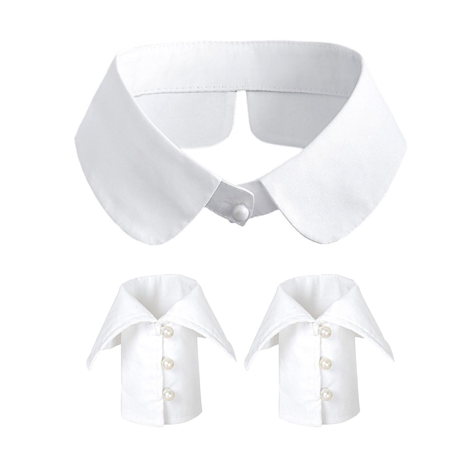 YEKEYI Falso collare camicia staccabile collare falso polso polsini