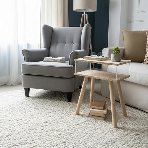 Mesa auxiliar de acrílico transparente con almacenamiento - 50% OFF - Image 5