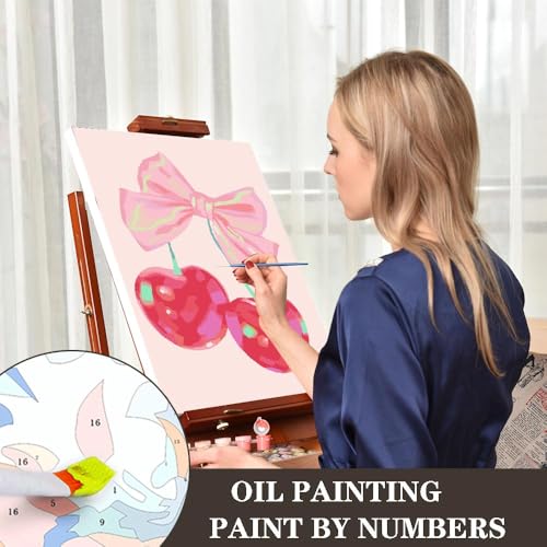 Image of cupmod 6 Packs Vintage Paint by Numbers Kit for Adults,DIY Acrylic Watercolor Oil Painting by Number On Canvas Without Frame,Retro Funny Drinks Paint by Numbers Kit for Home Wall Decor 8x12inch