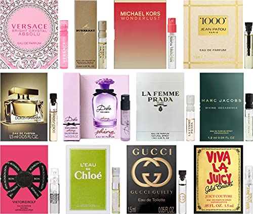 Women s Perfume Sampler Lot x 12 Sample Vials - High End Desginer Fragrance Samples (Set 1a)