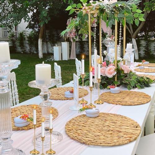6pcs Gold Candle Holders, Candlestick Holders Taper Candle Holders for Pillar Candles Sticks Holder Decor Halloween Christmas Decorations Candle Candelabros para Centros de Mesa (Gold) - Image 5