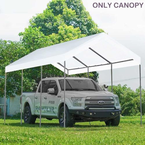 Image of 10'x20' Carport Canopy Replacement Cover White (Top Only)