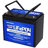 ECO-WORTHY 12V Lithium Battery 100Ah, Rechargeable LiFePO4 Lithium Ion Phosphate Deep Cycle Battery with BMS Protection, Perfect for RV, Marine, Motorhome, Solar, Household battery