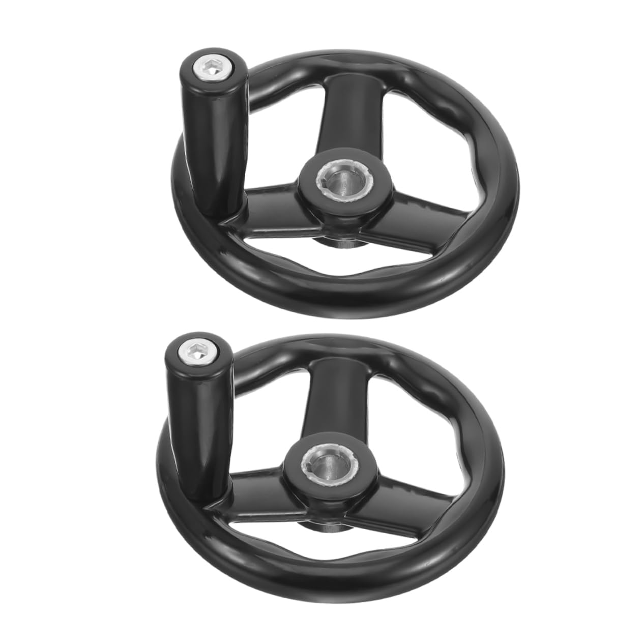 MUCKLILY Lathe Accessory 2pcs Milling Tool Hand Wheel Comfortable Grip Bakelite Construction