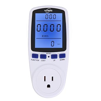 Electrical Usage Monitor,Watt Meter,Power Meter,Wattage Meter,Energy Voltage amp Meter Tester with,Overload Protection,7 Modes DisplayBlue Backlight