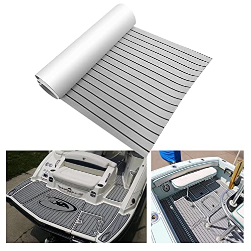 Miniatura 5 de Alfombra De Suelo Marina Antideslizante, Panel Decorativo De Teca De Espuma Eva, Para Yate, Rv, Coche, Barco, Gris Claro