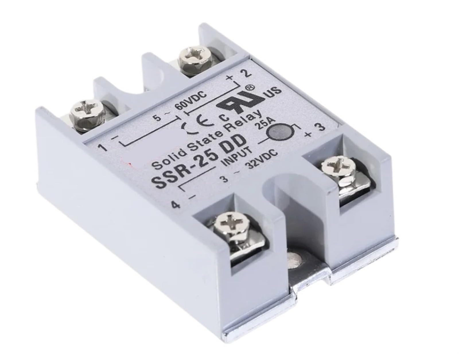 NWPNLXEA Solid State Relay Module 5-60V SSR-10DD SSR-25DD SSR-40DD 10A 25A 40A Input 3-32V Output(SSR-40DD)