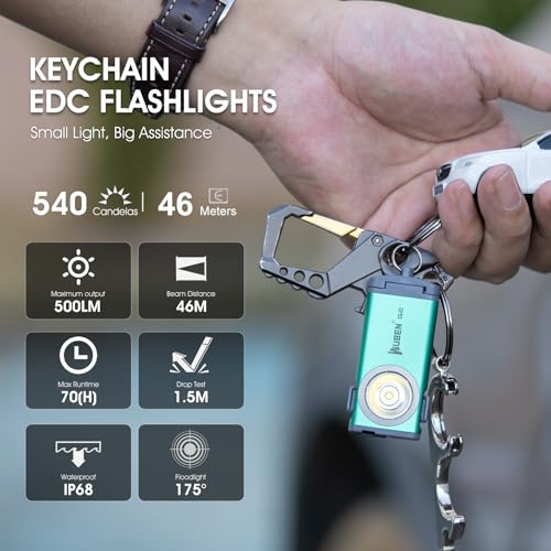 WUBEN G2 Keychain Flashlight 175° Wide Beam, Magnetic Keyring Torch High Lumens - Image 2
