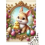 Rompecabezas de conejito de Pascua Para adultos, 1500 piezas, rompecabezas...