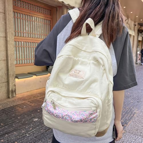 Teclado Kawaii Backpack Casual Bookbags Cute Lightweight Laptop Bag Travel Daypacks (White)2