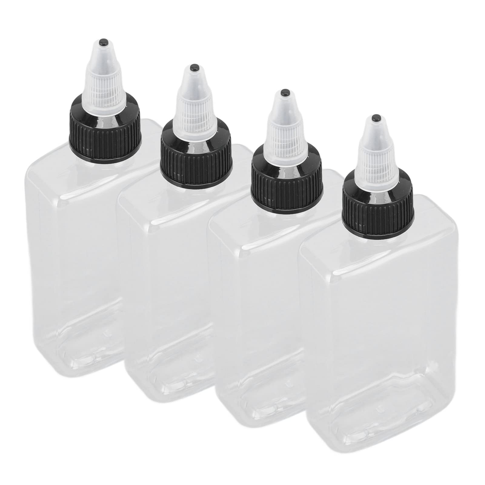 Set 4 Bottiglie Spremitrici In Plastica Da 100ml - Ideali Per Salse, Olio, Senape E Condimenti - Perfette Per Picnic, Campeggio E Uso Quotidiano