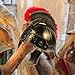 Holibanna Roman Soldier Helmet with Red Medieval Greek Spartan Helmet Headwear for Cosplay Prop Costume Party 12.6 Inch